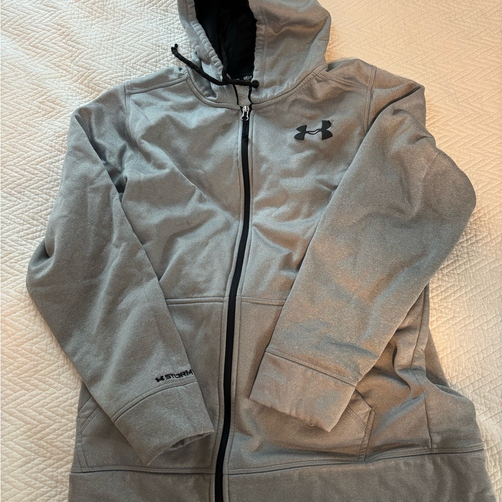 Under Armour Heather Gray Zip-Up Hoodie